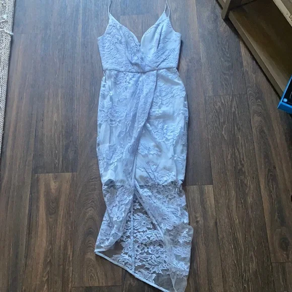 ✨HP✨ Zimmerman Blue Lace Plunge Dress